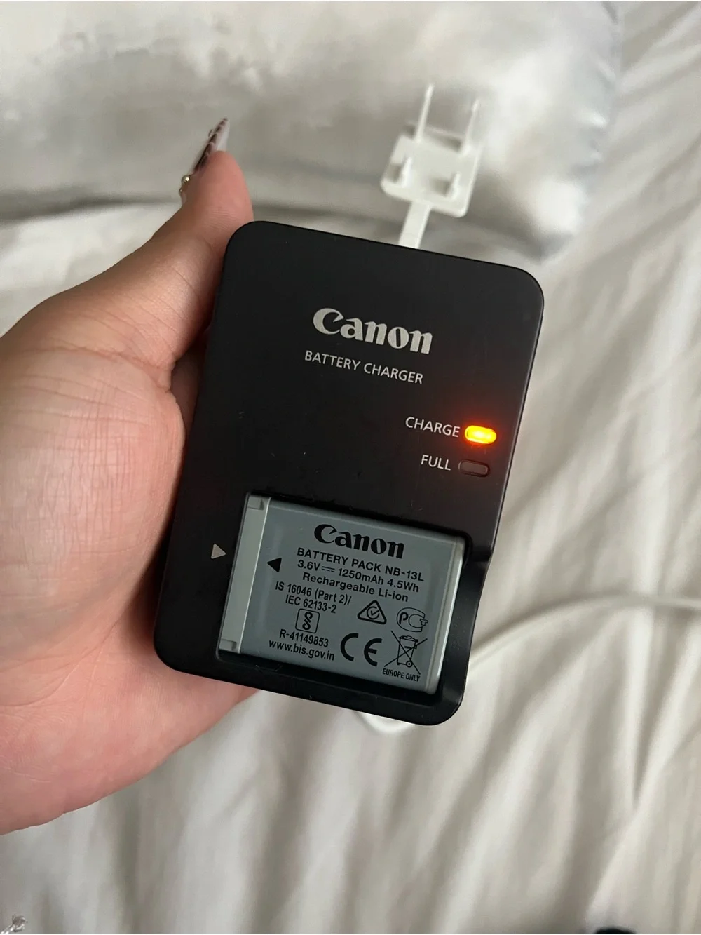 Canon NB-13L Rechargeable Camera Battery Light Gray